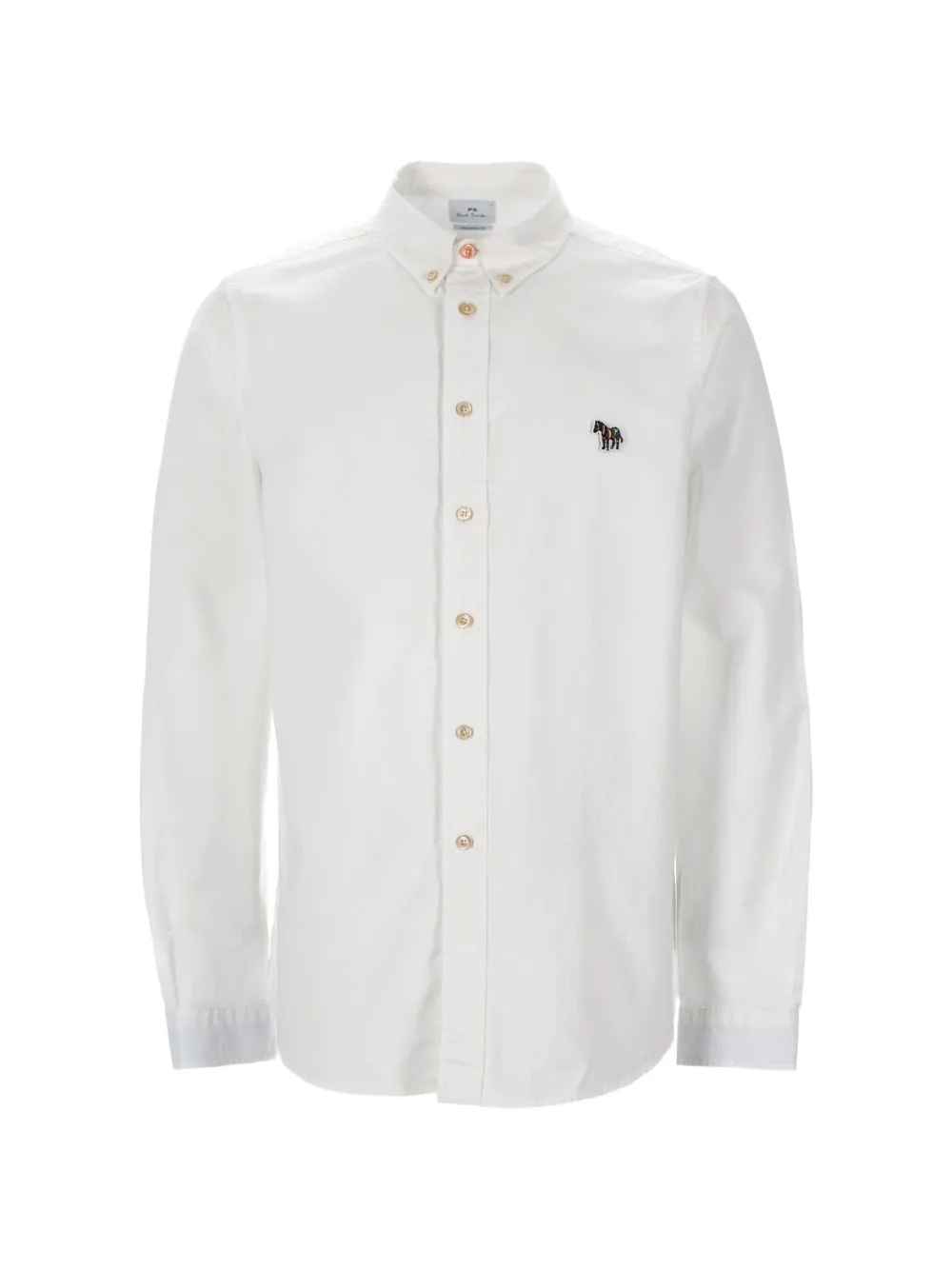 PS Paul Smith Zebra-patch button-down shirt | White | Image 1