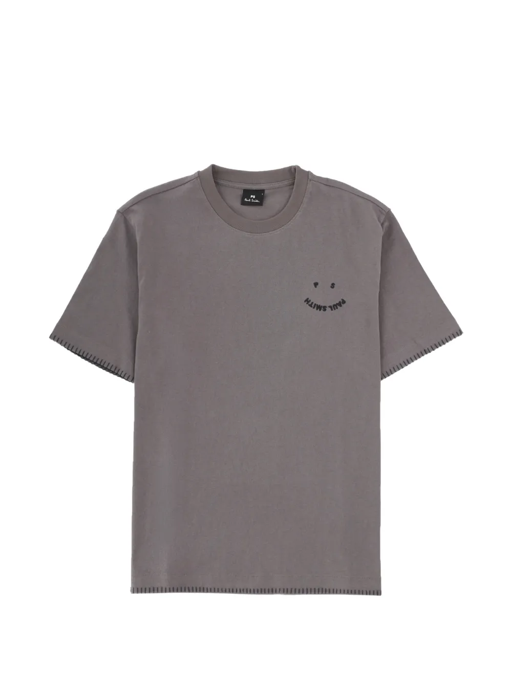 PS Paul Smith 해피 블랭킷 스티치 티셔츠 | 그레이 | Image 1