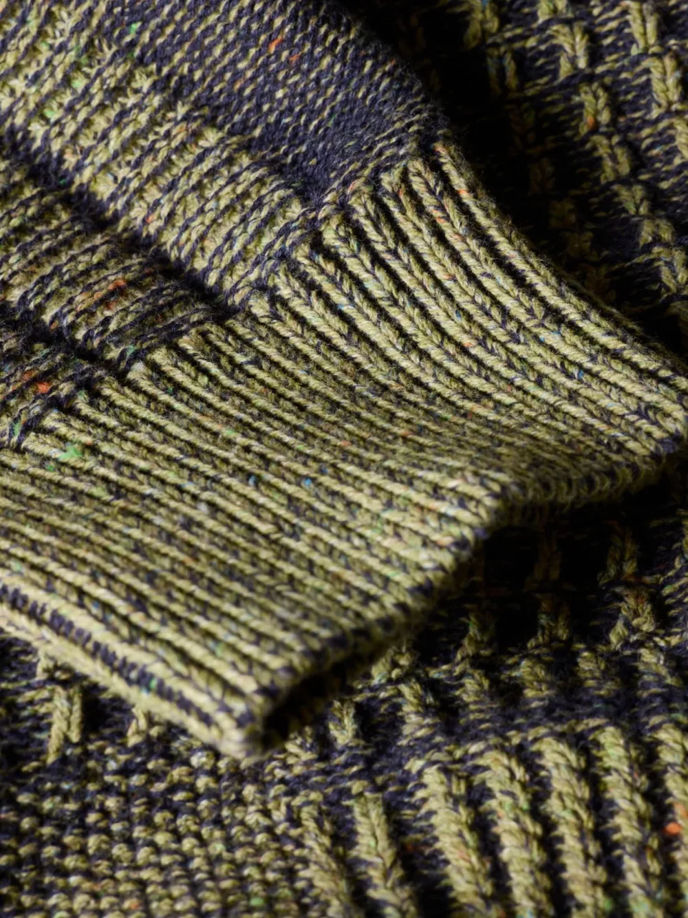 PS Paul Smith Gebreide trui met textuur en patchwork-effect Groen
