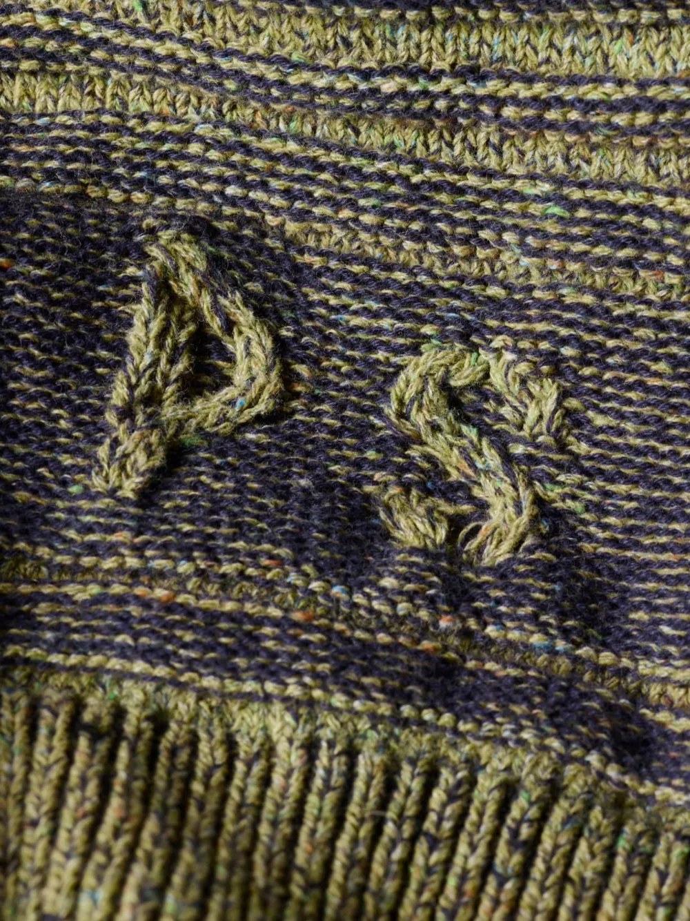 PS Paul Smith Gebreide trui met textuur en patchwork-effect Groen