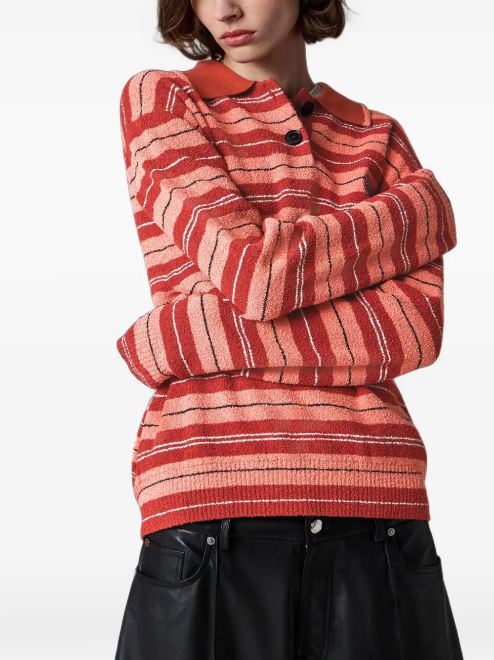 Paul Smith Gestreepte polotop Roze