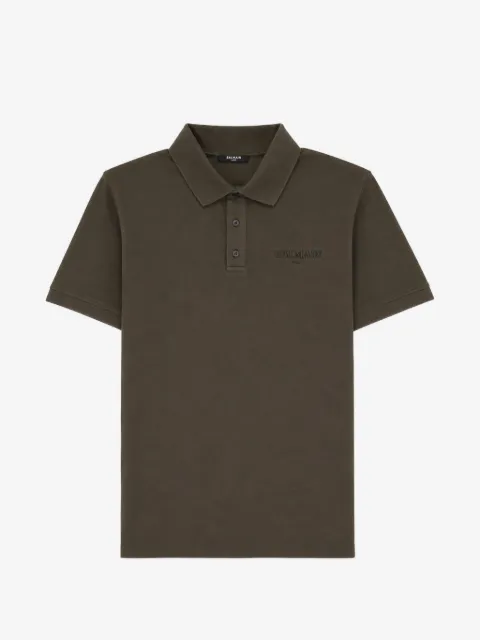 Balmain logo-embroidered short-sleeve polo shirt