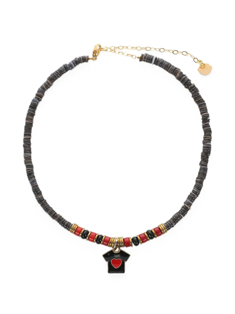 Hijas de Puka beaded heart-charm necklace