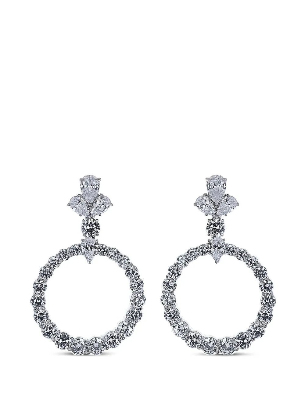 Fantasia by Deserio Small Circle drop earrings - Silber