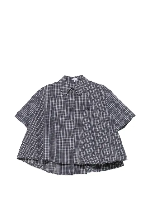 LOEWE check-pattern cropped shirt