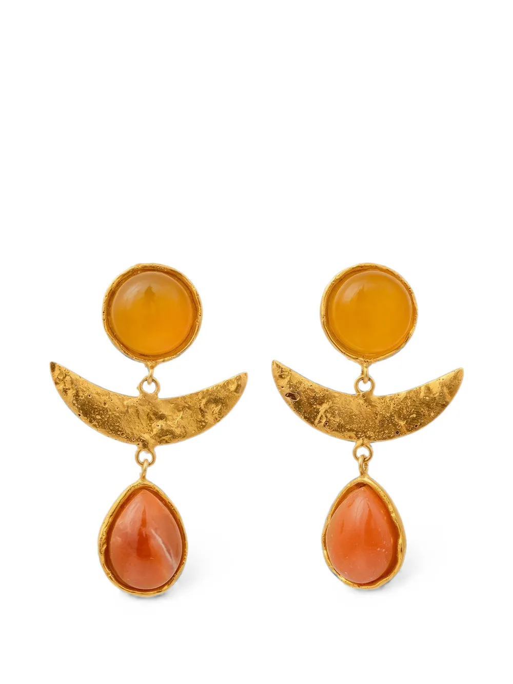 Sylvia Toledano Sunset Onyx Jasper Drop Earrings In 金色