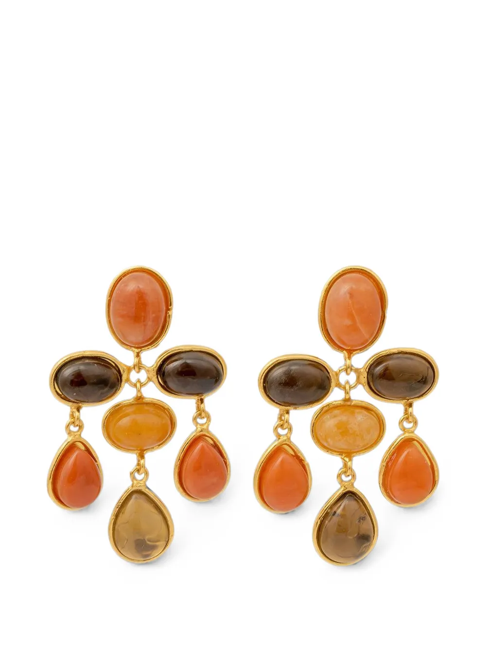 Sylvia Toledano Valse stone-embellished drop earrings - Arancione