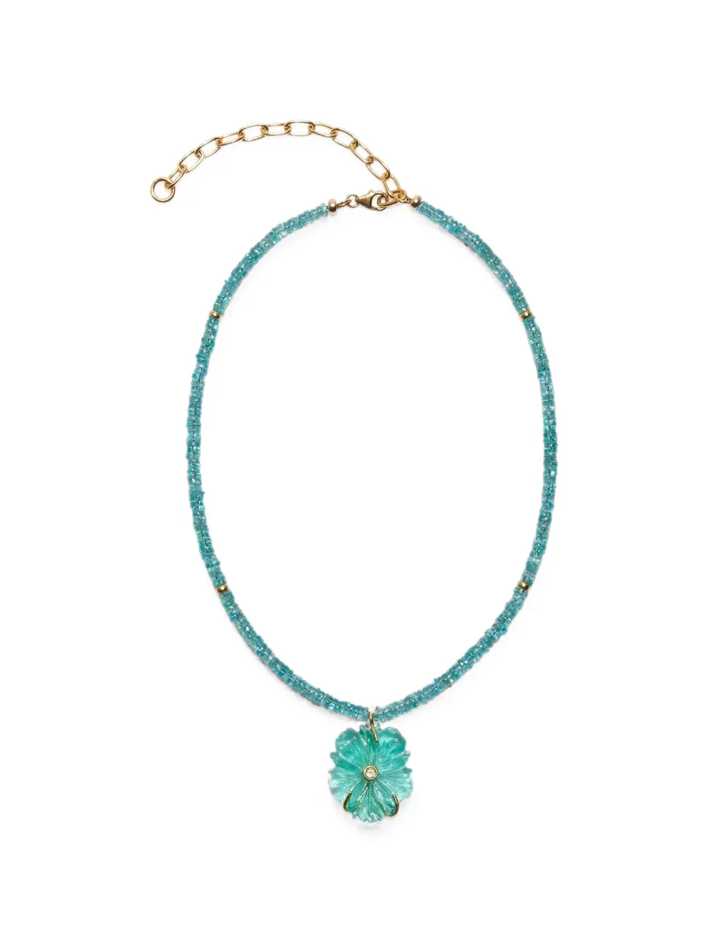 Lizzie Fortunato Capri New Bloom flower-pendant necklace - Blu