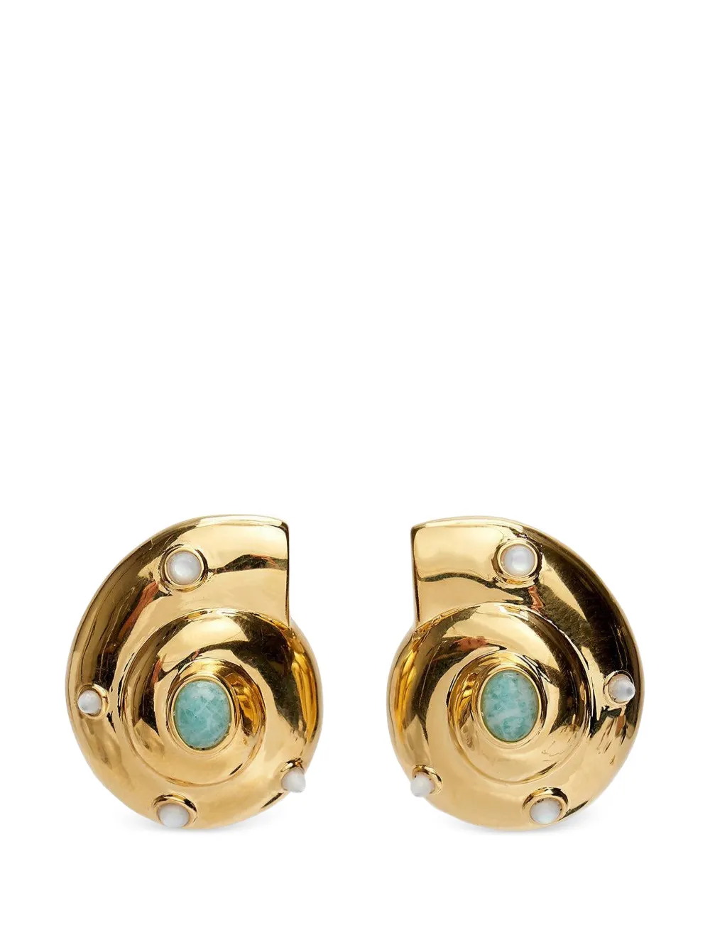 Lizzie Fortunato Nautilus stud earrings - Oro