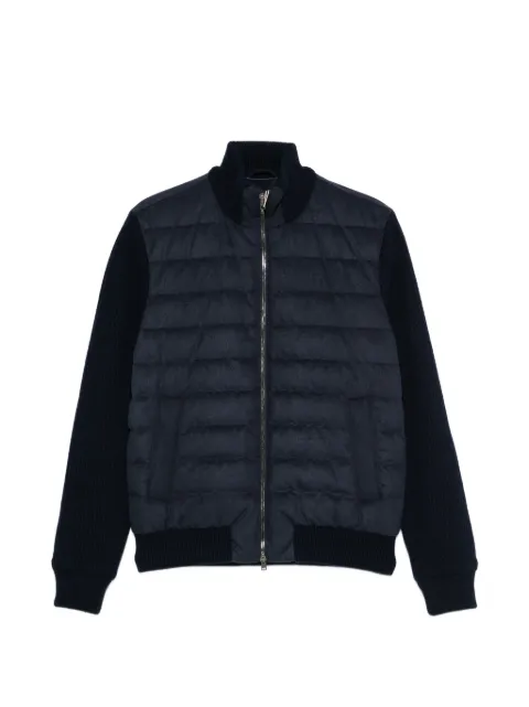 Herno quilted ribbed-sleeves jacket