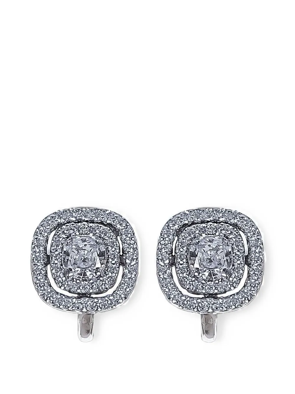Fantasia by Deserio double-halo earrings - Argento