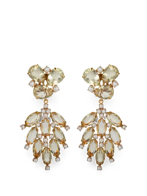 Bounkit Jewelry Adeline leaf-shaped earrings