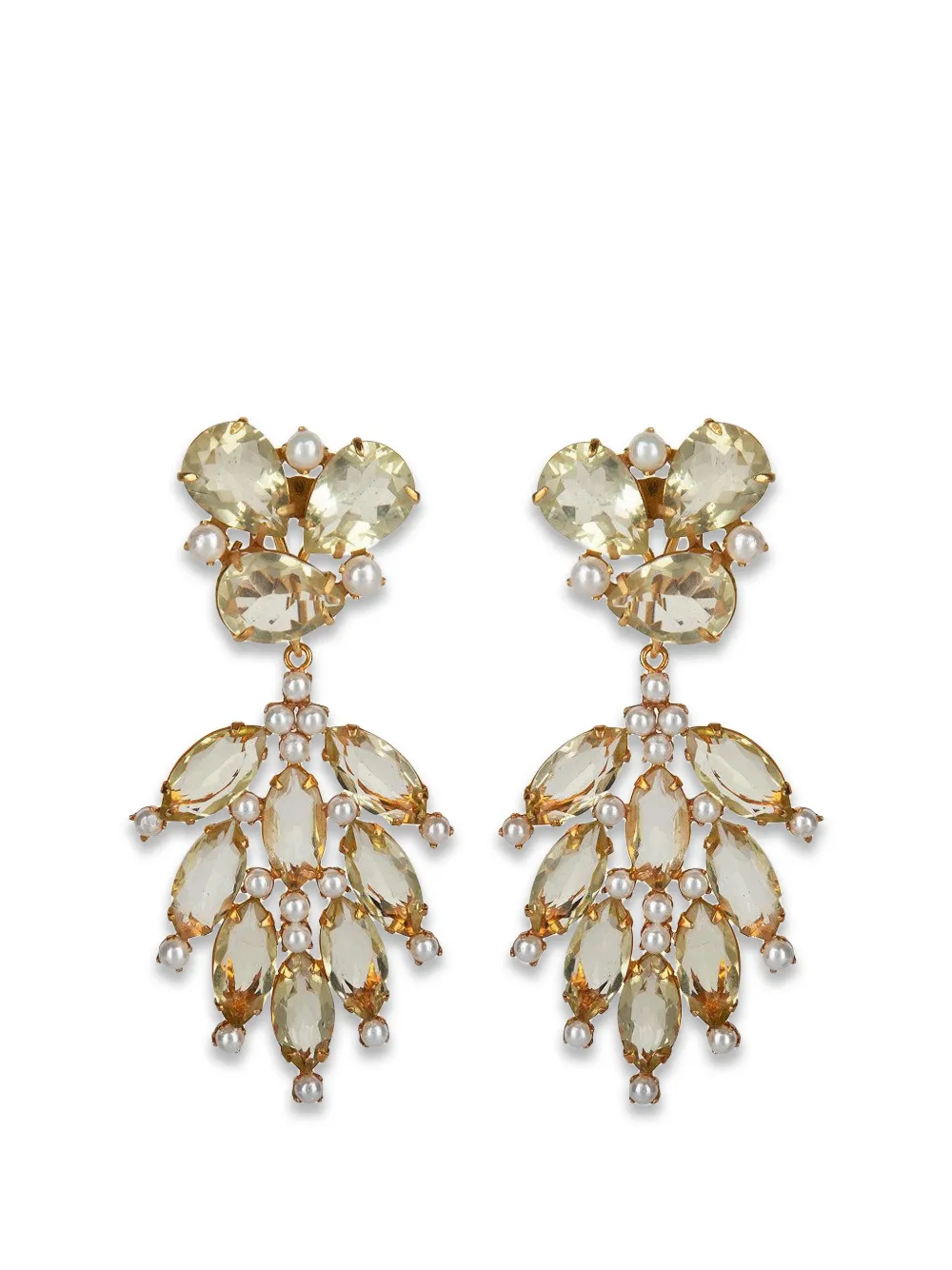Bounkit Jewelry Adeline leaf-shaped earrings - Gold