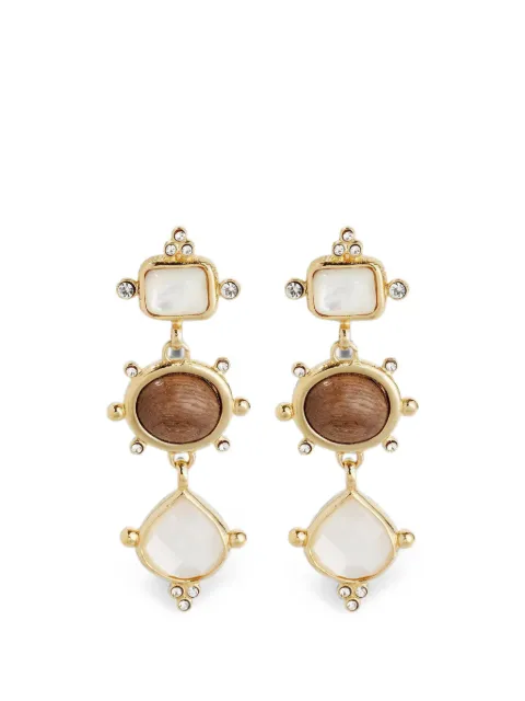 Gas Bijoux Tiki Three drop earrings