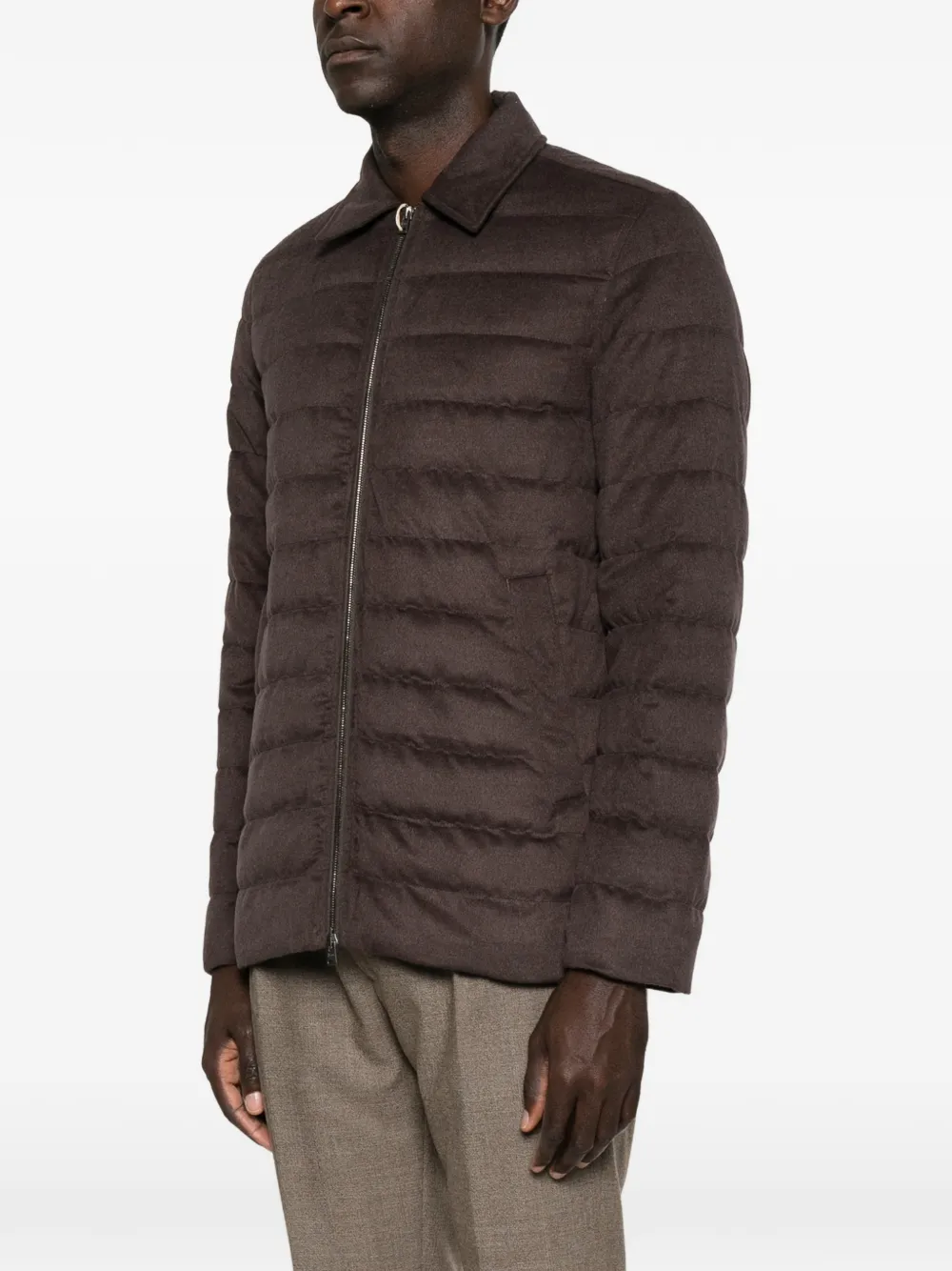 Herno quilted zip-up coat Bruin