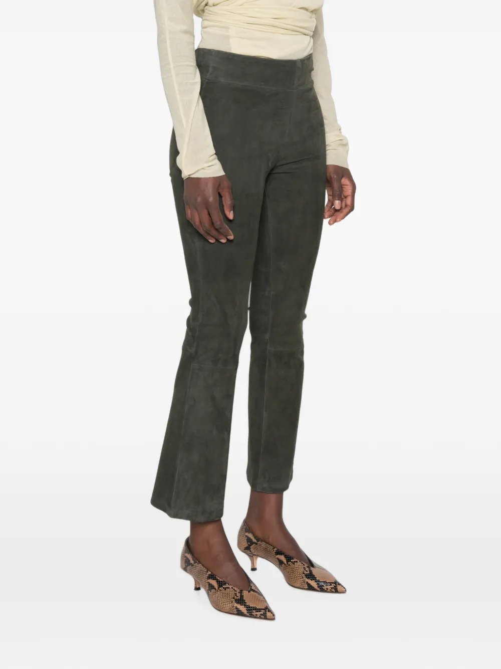 Arma Zaragoza leren broek Groen