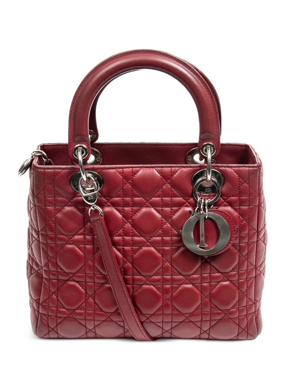 Christian Dior Pre-Owned Lady Dior Cannage tote bag - Red