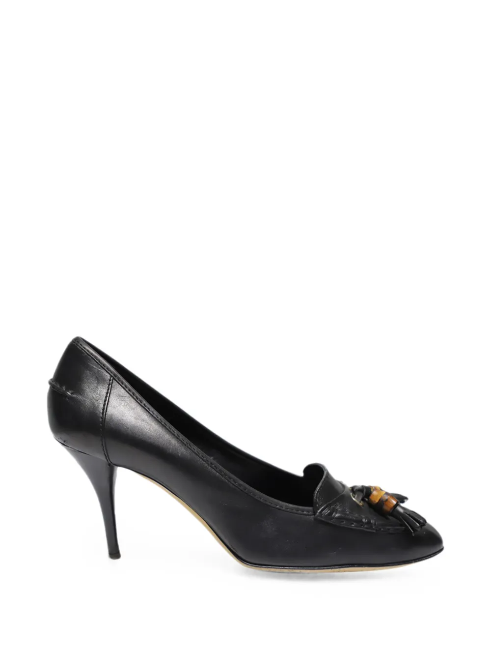Gucci Pre-Owned Bamboo tassel loafer pumps - Nero