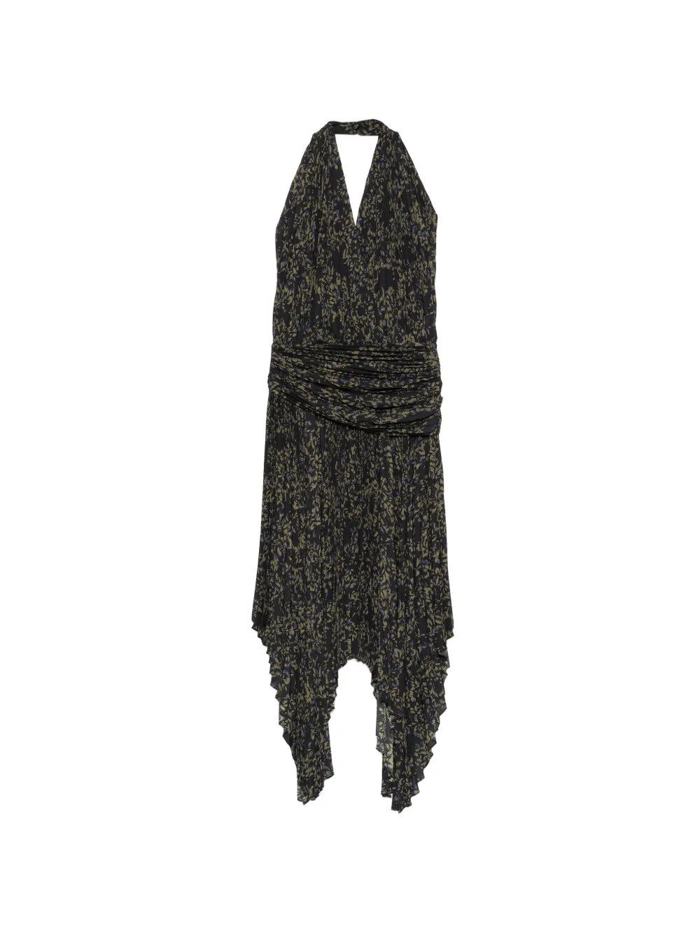 Proenza Schouler Paulina floral-print pleated maxi dress - Black