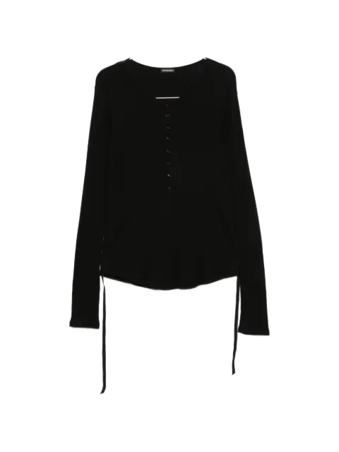 Ann Demeulemeester ruched-detail button-up sweater