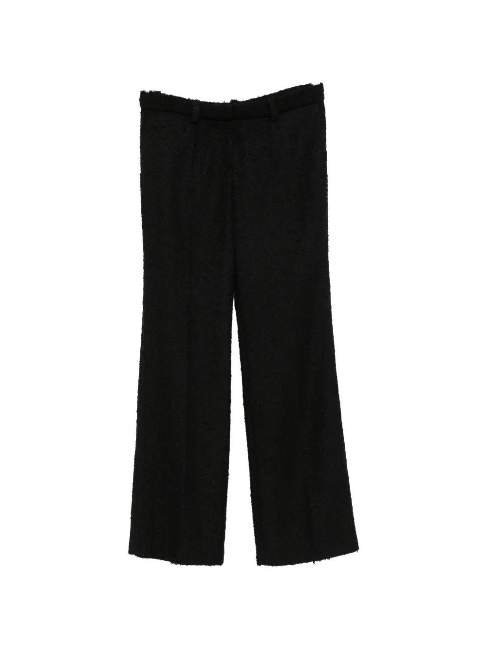 Magda Butrym Bouclé-knit Wide-leg Trousers In Black