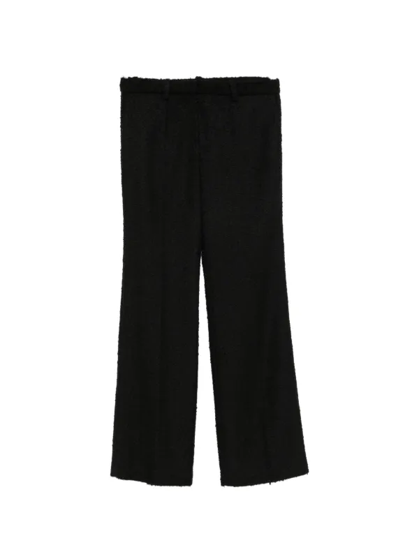 Magda Butrym Bouclé-knit Wide-leg Trousers in Green