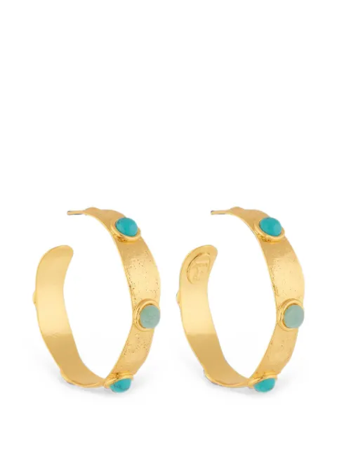 Sylvia Toledano Bianca turquoise-embellished hoop earrings