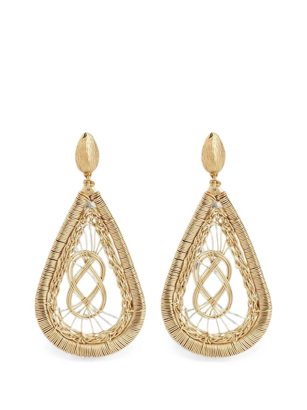 Gas Bijoux Tojo Filea braided drop earrings - Gold