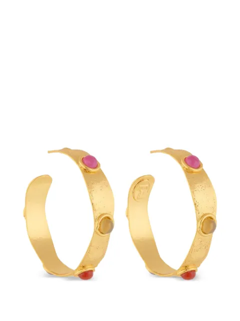 Sylvia Toledano Bianca gemstone-embellished hoop earrings