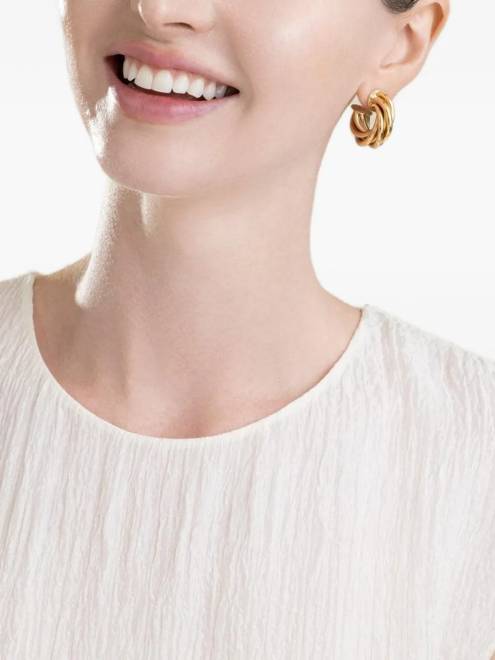 Gas Bijoux Aatik twisted hoop earrings - Gold