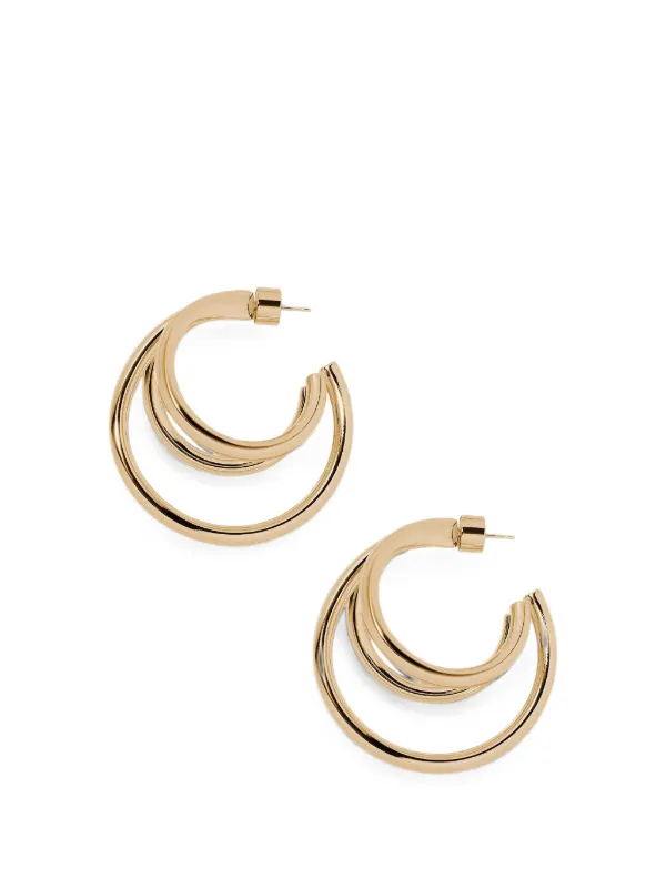 Jennifer Fisher Triple Lilly Baby Hoop Earrings in Gold
