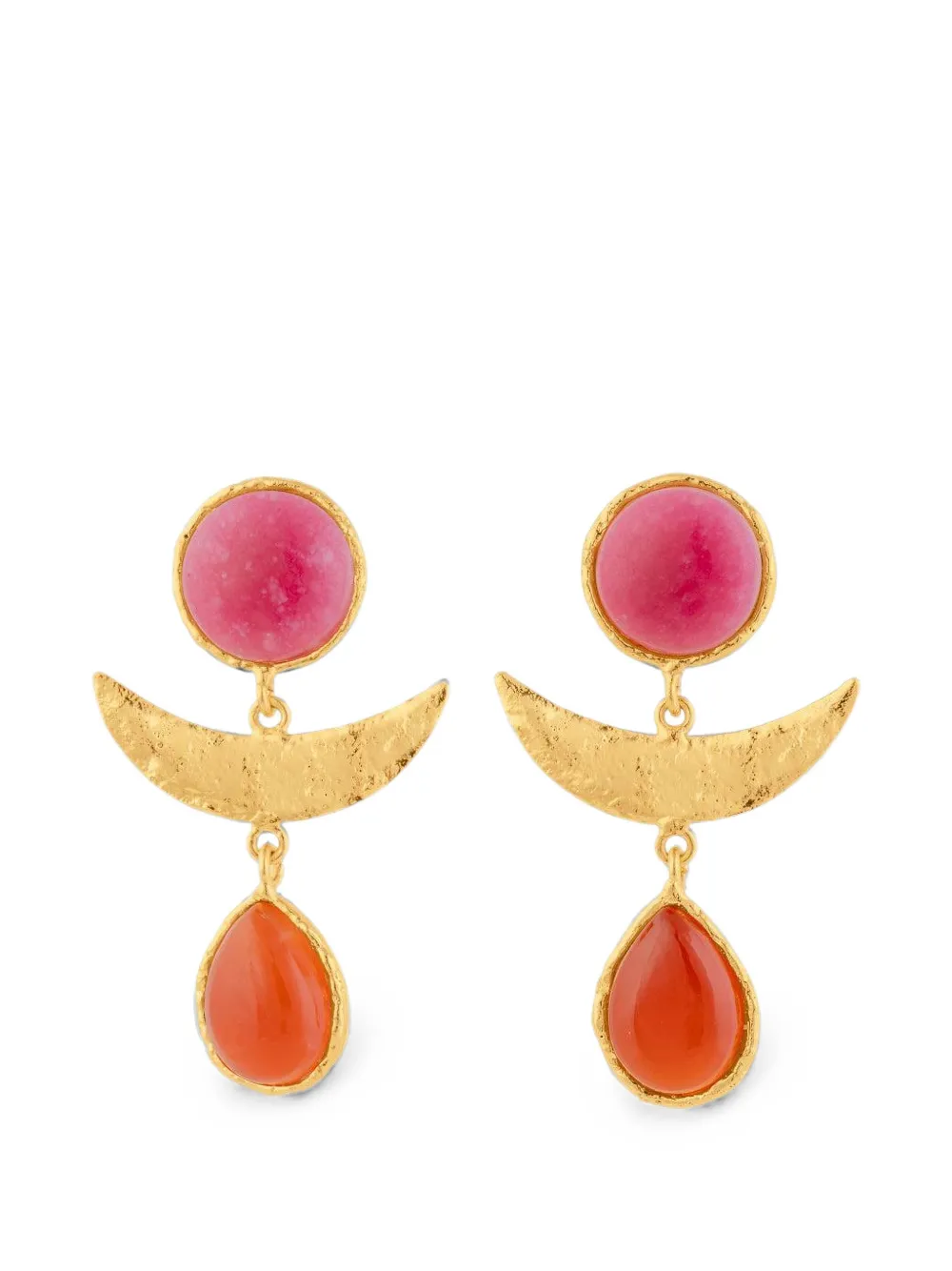 Sylvia Toledano jasper and carnelian earrings - Oro