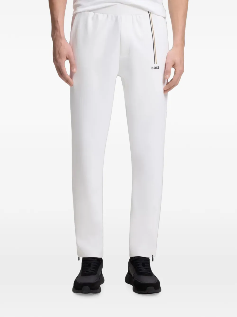 BOSS Trainingsbroek met logoprint Wit