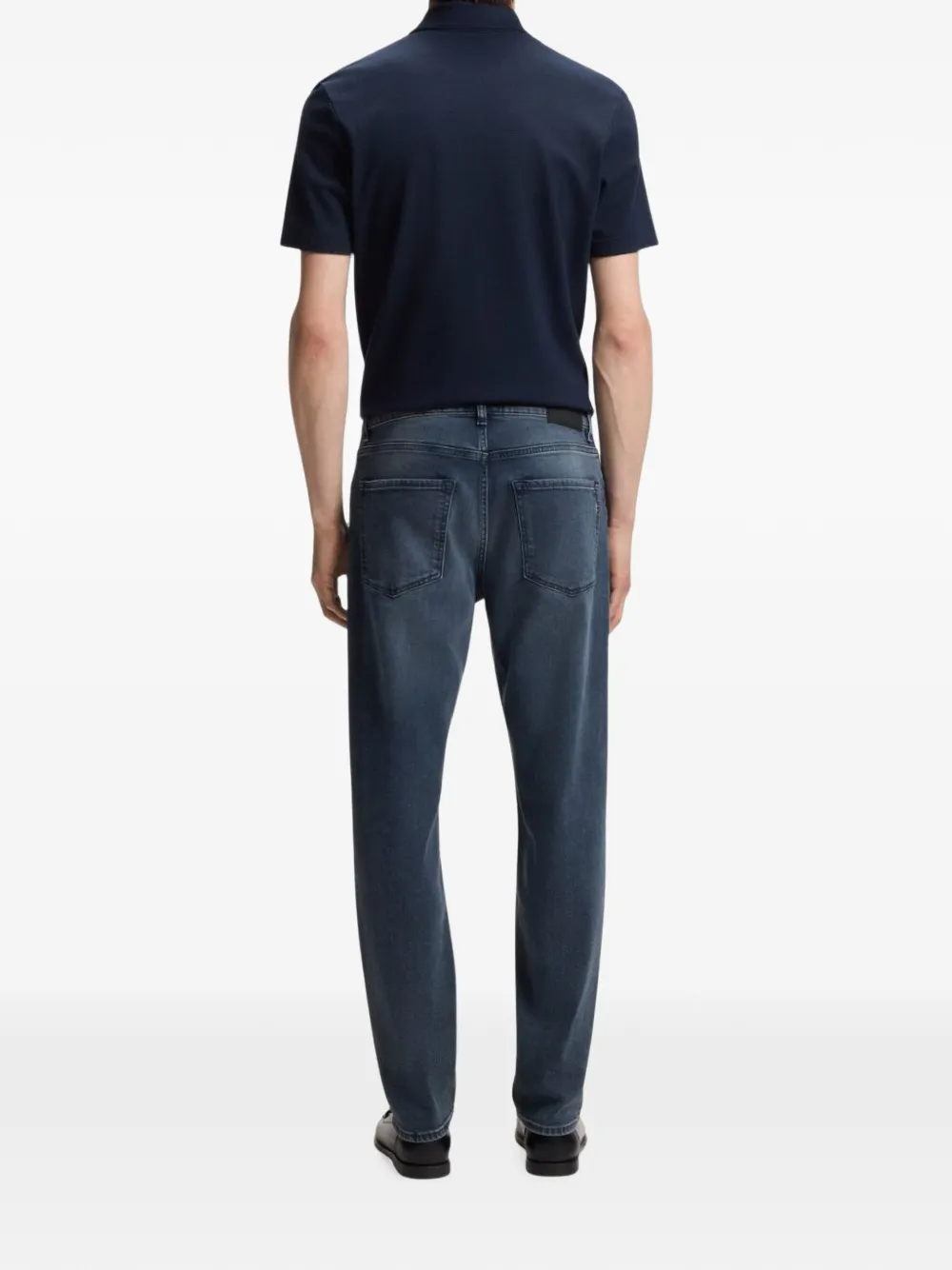 BOSS Regular-fit jeans van een stretch katoenen blend Blauw