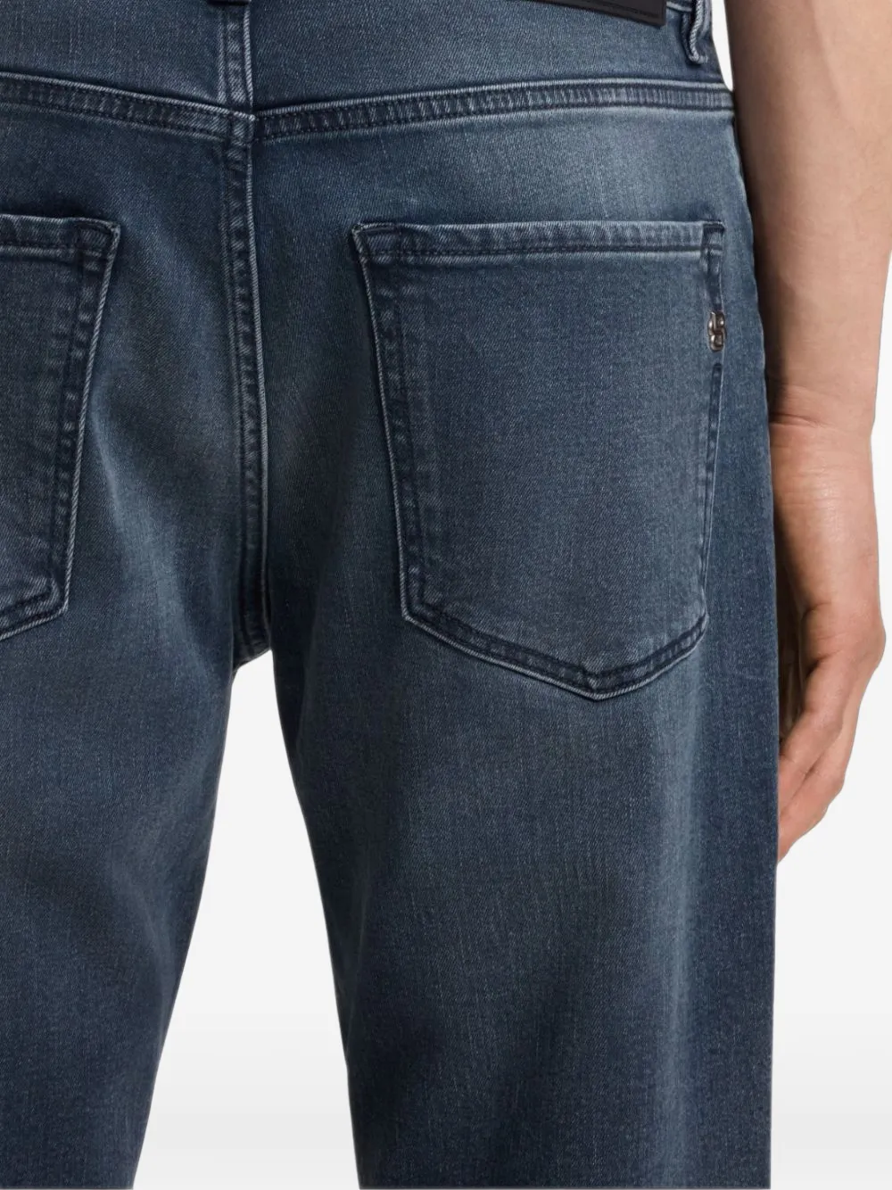 BOSS Regular-fit jeans van een stretch katoenen blend Blauw