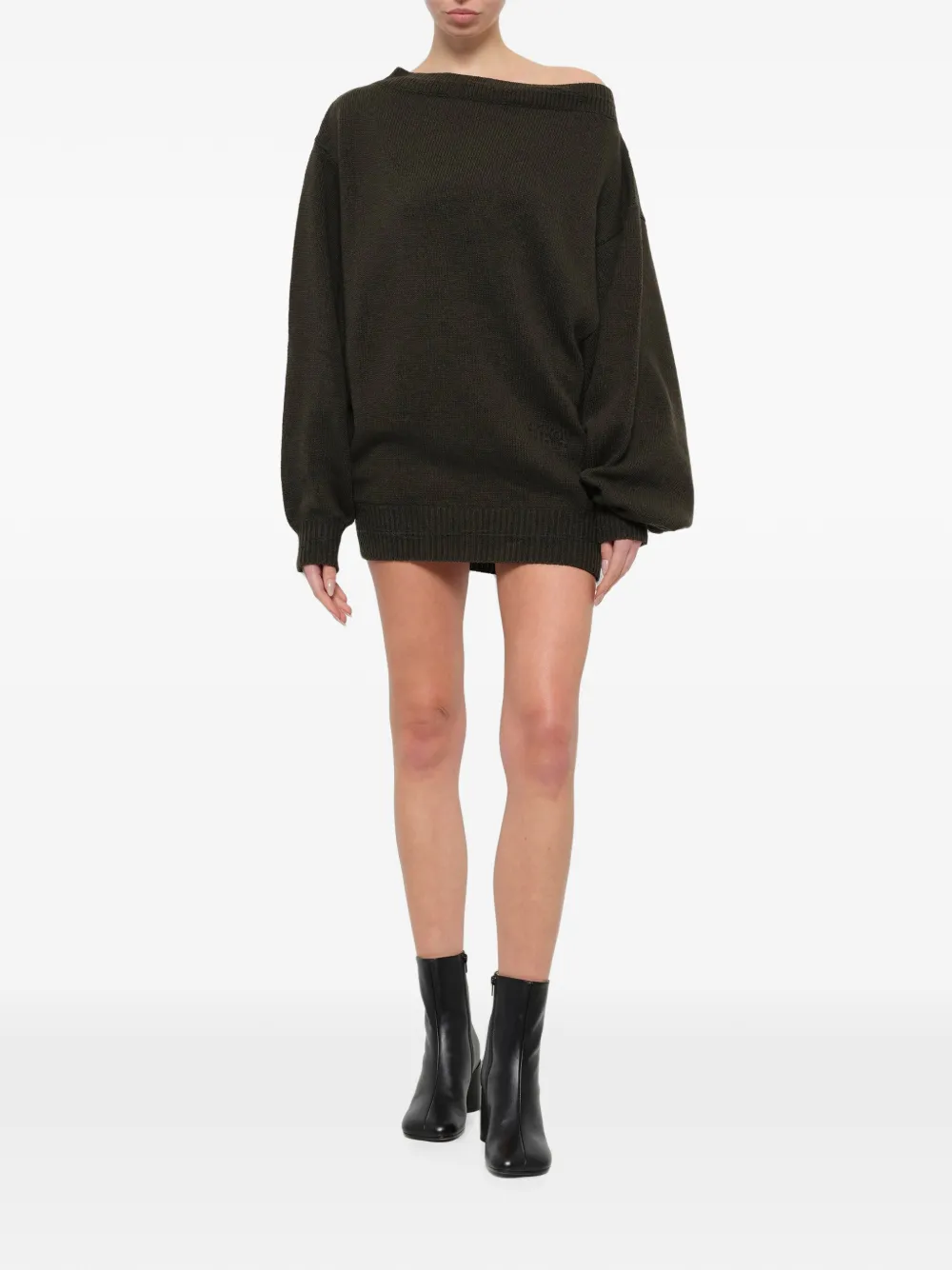 MM6 Maison Margiela Gauge 5 mini-jurk in kaki Groen