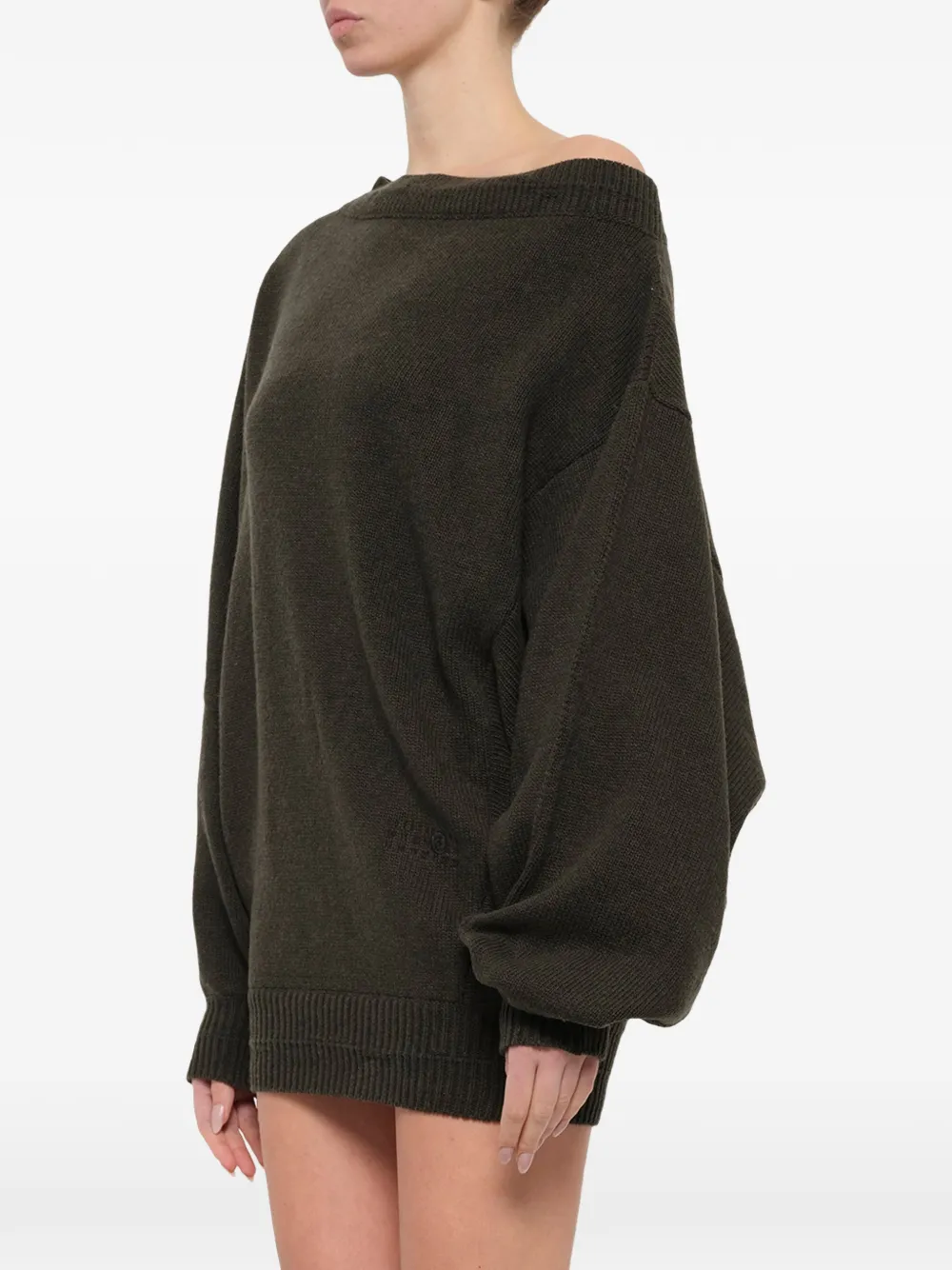 MM6 Maison Margiela Gauge 5 mini-jurk in kaki Groen