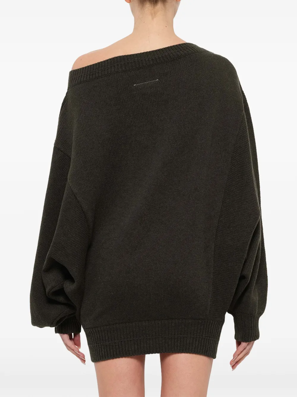 MM6 Maison Margiela Gauge 5 mini-jurk in kaki Groen