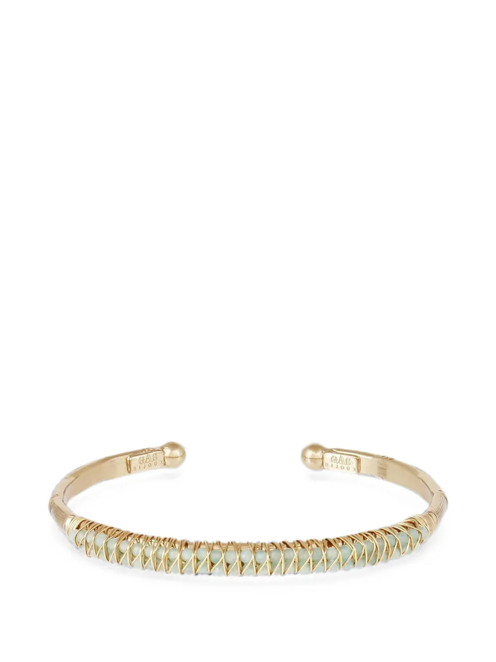 Gas Bijoux Lyre pearl-embellished bangle bracelet - Oro