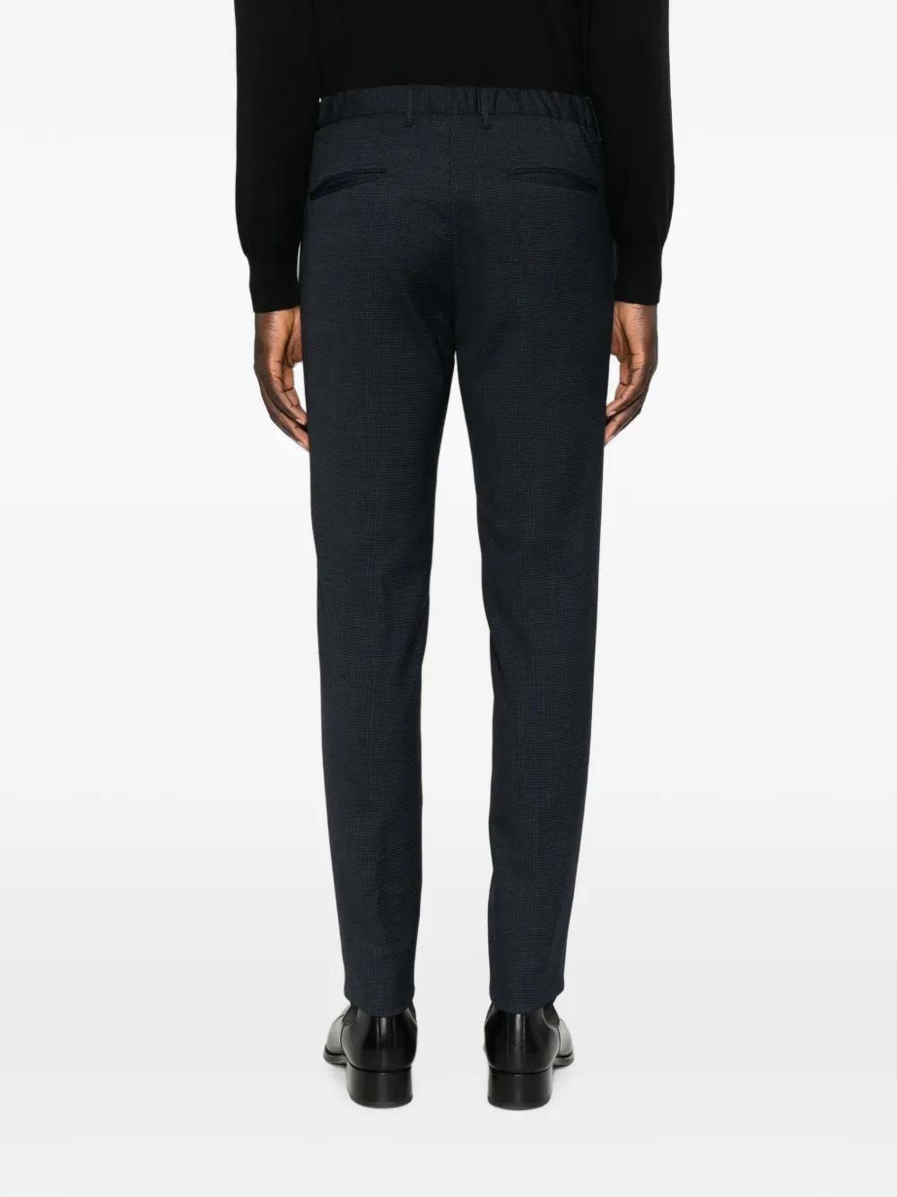 Incotex micro-patterned trousers Blauw