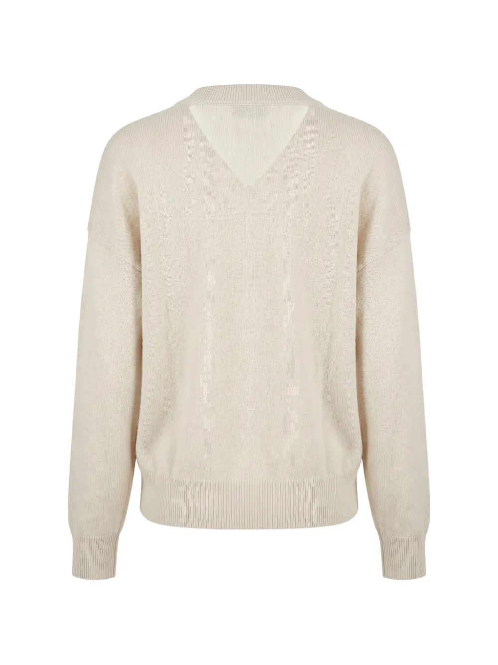 Peserico Trui met opgestikte zak en V-hals Beige