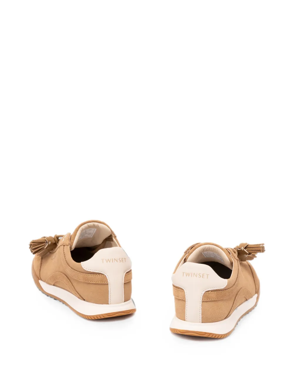 TWINSET tassel-detail suede sneakers Beige