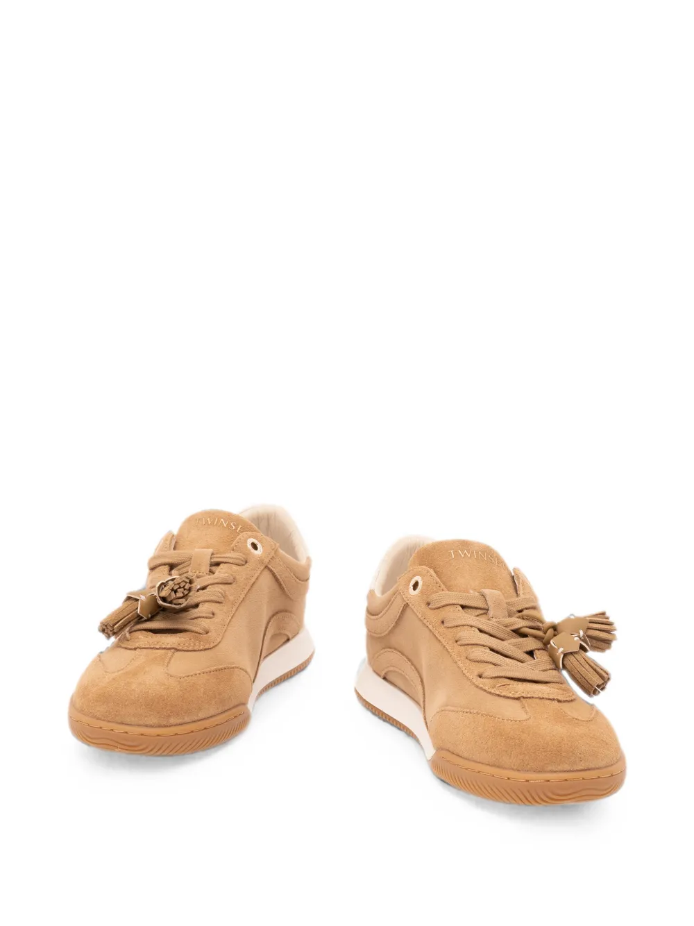 TWINSET tassel-detail suede sneakers Beige