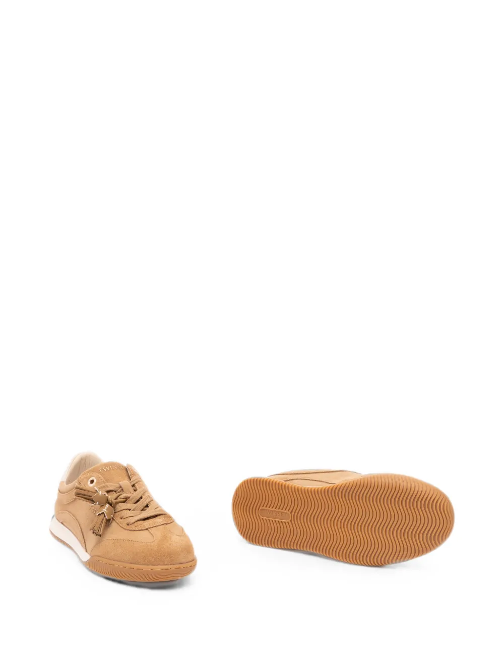 TWINSET tassel-detail suede sneakers Beige