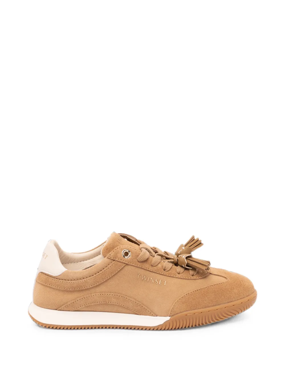 TWINSET tassel-detail suede sneakers Beige