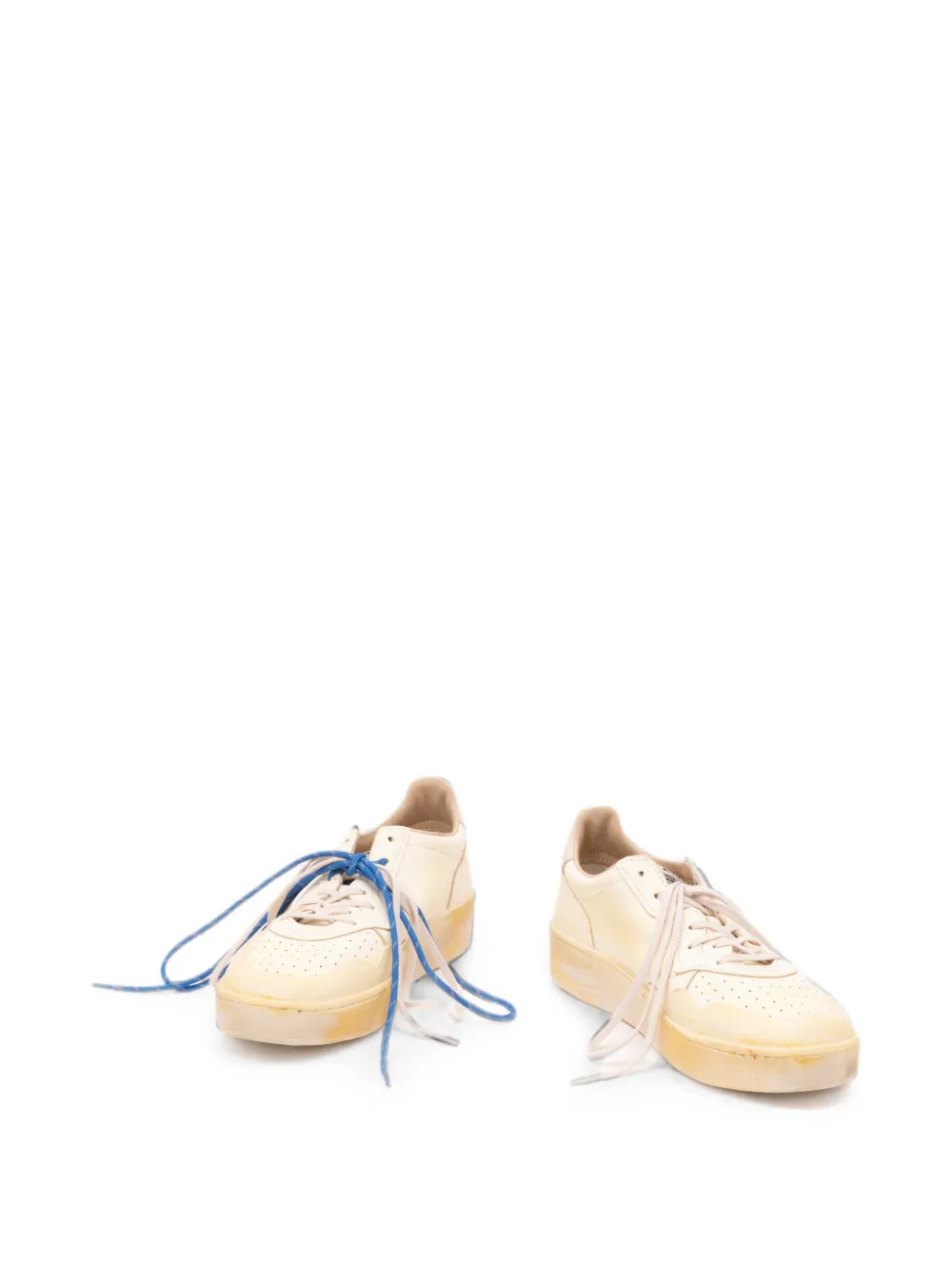 Autry Medalist distressed leather sneakers Wit