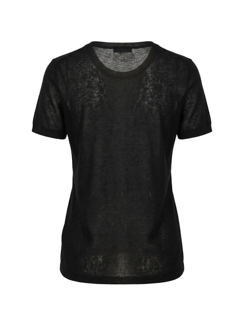 Malo Kasjmier fijngebreid T-shirt Zwart