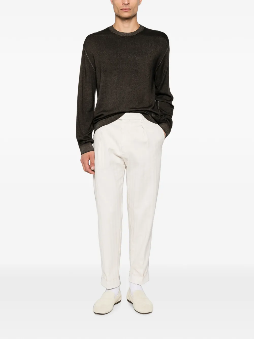 Berwich Plooibroek Beige