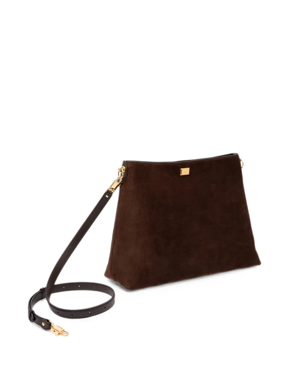 Dolce & Gabbana Grote Vittoria suède crossbodytas Bruin