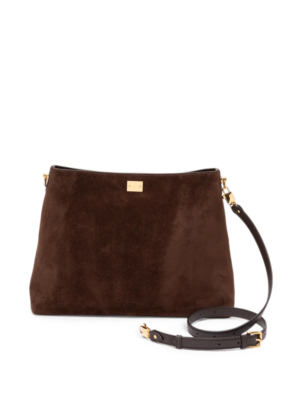 Dolce & Gabbana Grote Vittoria suède crossbodytas Bruin
